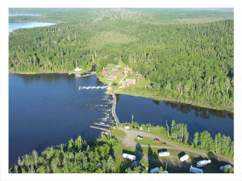 Aerial view of camp